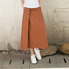 原创2022春夏文艺范复古棉麻不规则半身长裙休闲大摆A字裙女包邮，女装半身裙，风姿绰