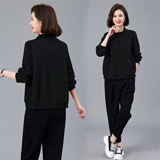 现货2022秋季新款简约大方休闲两件套，女装套装/套裙，深水步