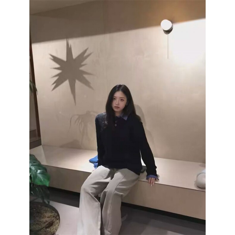 【】美式复古假两件麻花毛衣男女秋冬高级感针织衫SZ01P54,男装针织衫/毛衣,星座1112-1