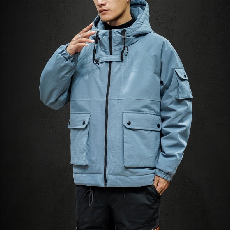 大货2019冬新款工装棉衣男日系大码连帽棉服6025-my916-p115控159图片