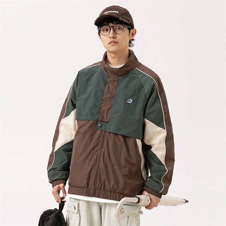 2026春季新款男装日系潮牌宽松拼色外套休闲夹克JK560-F135,男装夹克,电商A101（原外27）