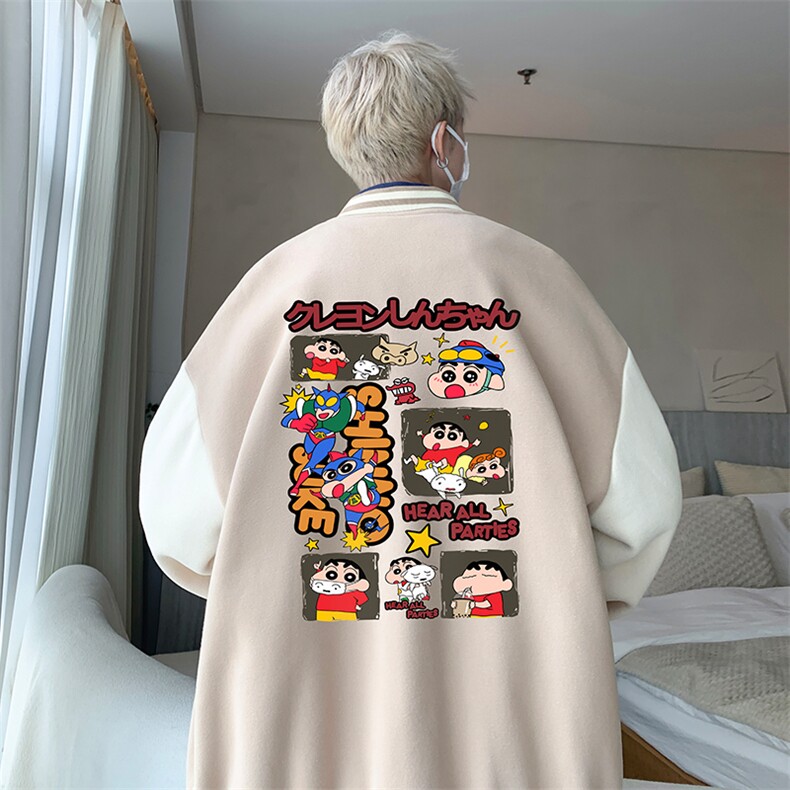 摇粒绒棒球服男大码开衫卫衣男夹克 BF86311-P65图片