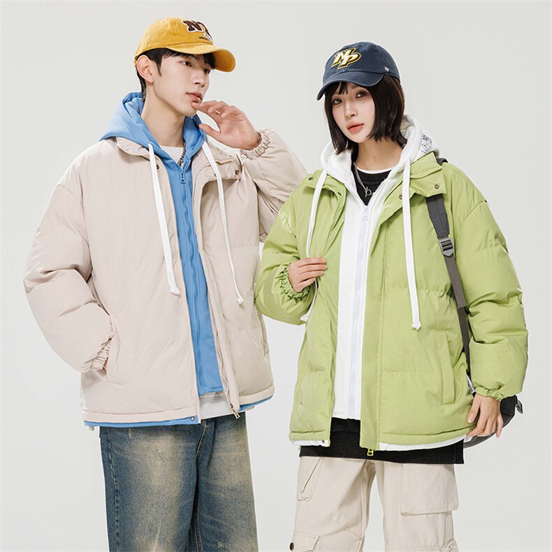 2025冬季棉衣男情侣时尚百搭棉服宽松日系假两件外套8062-P60,男装棉衣,星座1402-1