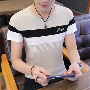5016-夏季t恤短袖男士韩版圆领宽松体恤半袖打底衫上衣服图片