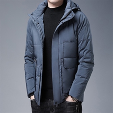 CD2099钱塘2020-2秋冬新款中老年男士休闲连帽羽绒服外套P265，男装羽绒服，钱塘207-2