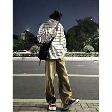 美式圆领毛衣男慵懒风休闲针织衫M8822P48，男装针织衫/毛衣，星座1116-2
