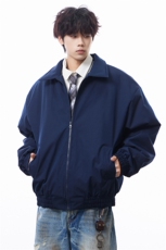 冬装老钱风加棉加厚夹克外套棉服男女翻领棉衣棒球服潮M813-P65，男装夹克，电商A441