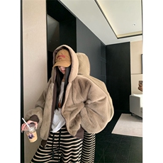 两面穿现货重磅短款座山雕棉衣男女双面穿毛毛绒棉服加厚外套，男装棉衣，电商A486-1