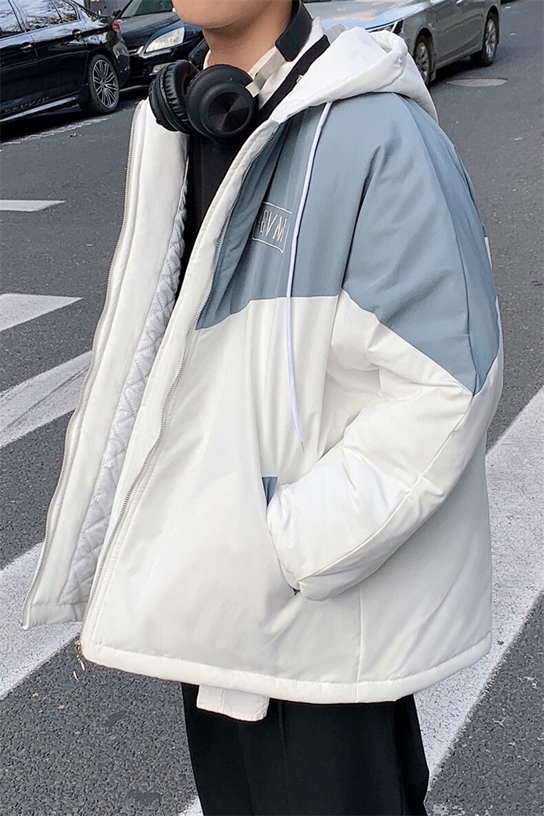 外景情侣冬季宽松百搭冲锋棉衣男港风连帽棉服男外套7786P60控98,男装棉衣,星座226-1