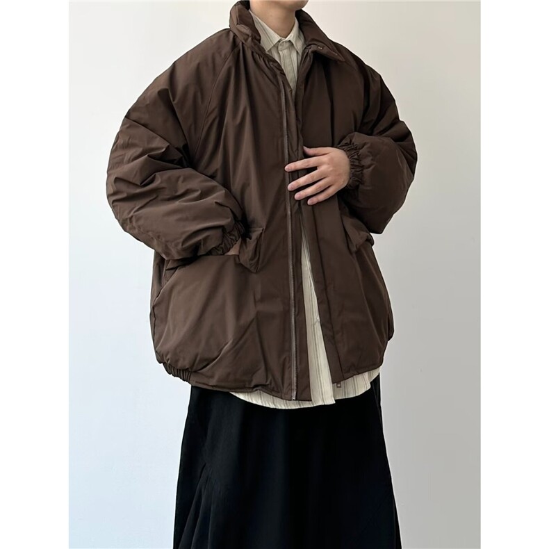 网图美拉德加厚小牛津防水棉服原宿慵懒保暖棉衣A025-EY157-P75,男装棉衣,电商A025
