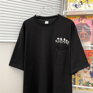2024春夏季新款纯棉刺绣休闲圆领短袖T恤 LC55 P30图片