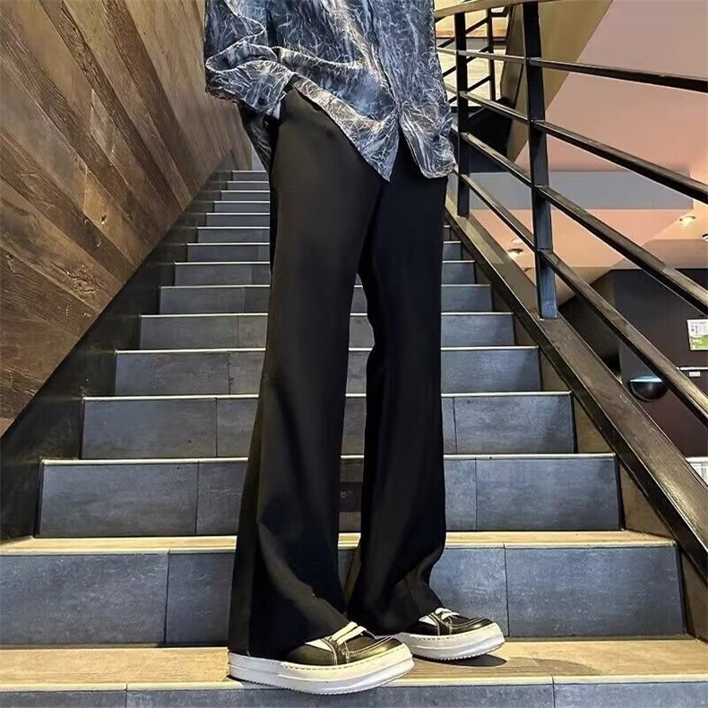 美式高街cleanfit廓形西裤休闲裤男女直筒微喇vibe百搭长裤KX01,男装西裤,星座1116A（原606A-3）