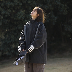 春季新款中性风三防户外夹克男立领冲锋衣外套DSA157B-JK1563-P65图片