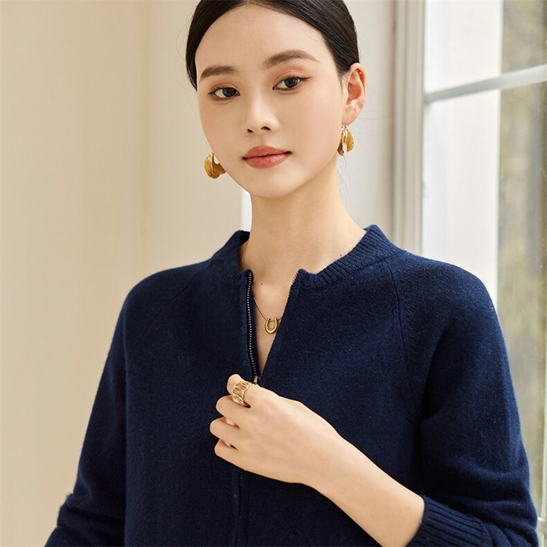 2025年秋季女士百搭开衫加厚,女装羊绒衫,仙姿羊绒