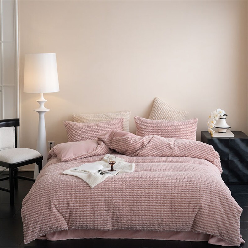 2025新款高克重230g月亮绒泰迪兔绒牛奶绒四件套，床品套件，一起卖家纺