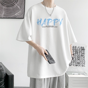 夏季新款内景纯棉情侣韩版短袖T恤男宽松打底衫DT9780图片
