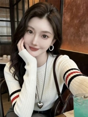 2026年秋季时尚百搭通勤简约休闲麻花打底衫，女装羊绒衫，百纯羊绒