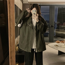 C886-P100美式麂皮绒外套女春秋2025新款衣服休闲夹克上衣高级感，男装夹克，星座911-2(原星座613-2）