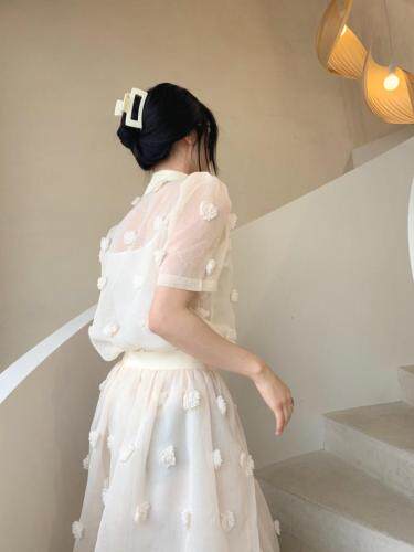 花朵套装，女装职业装，HE