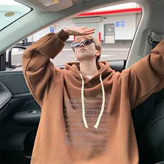 连帽卫衣男大码胖子帽衫大号运动服WY2428-P35，男装卫衣，电商A040