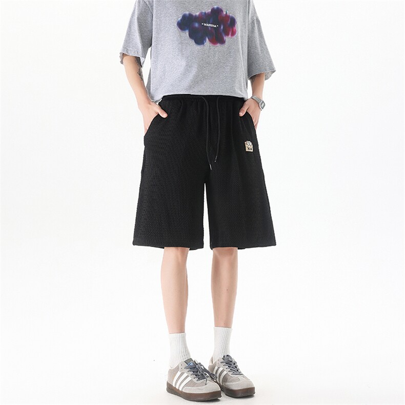8XL-M2025夏季特大码阔腿短裤男高街ins宽松垂感休闲裤DK1510P45,男装牛仔裤,电商D206-1