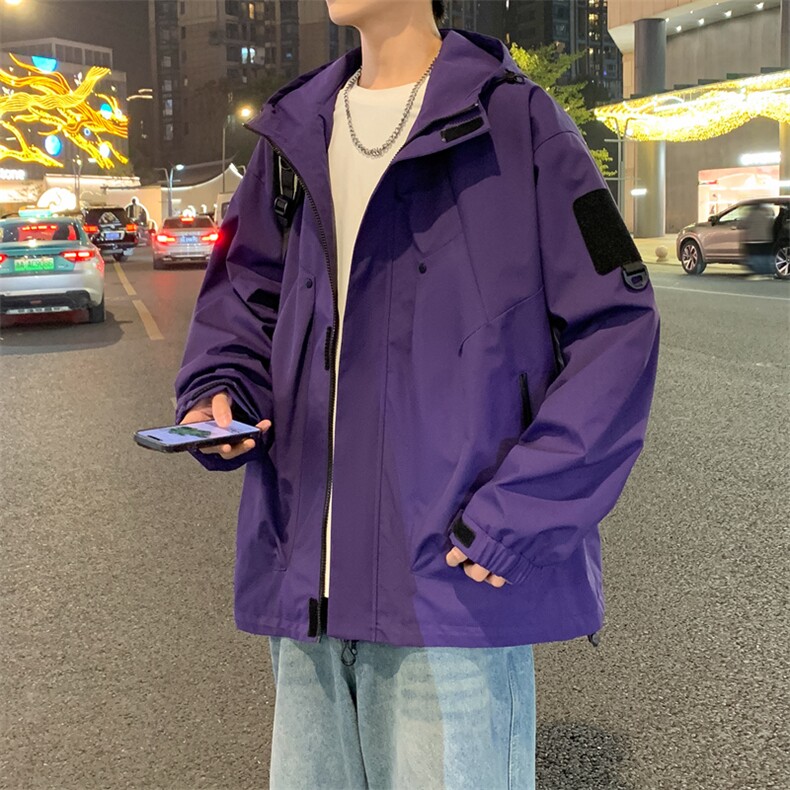冲锋衣外套男春秋户外徒步登山服夹克潮牌痞帅高级感JK111-P83,男装夹克,星座308B-2