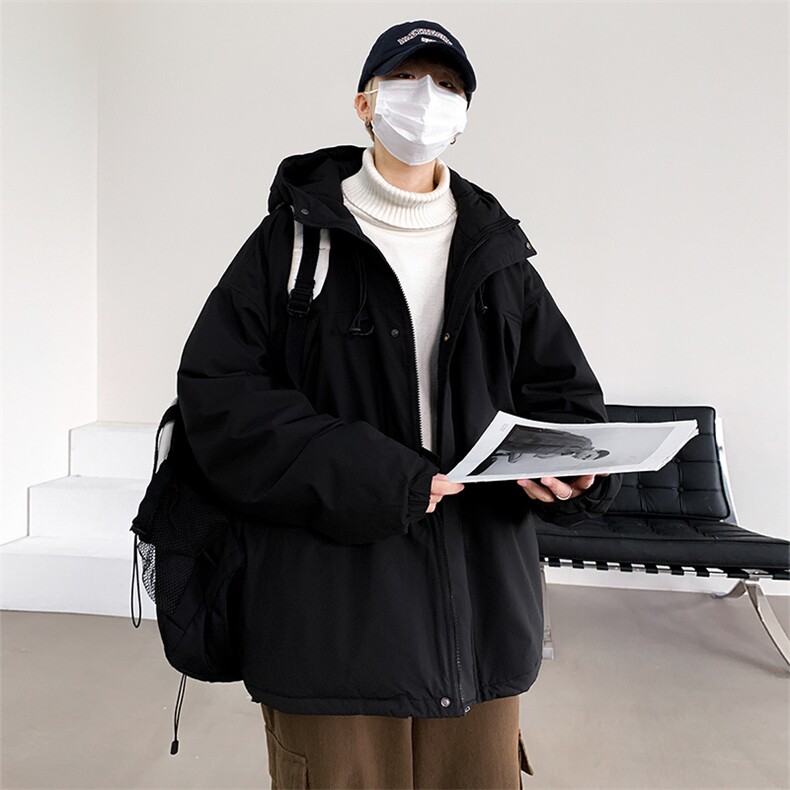 冬季新品保暖连帽棉衣休闲潮流青少年百搭棉服外套MY9083-P100图片