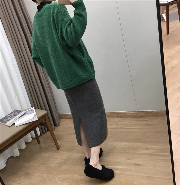 2025年秋季时尚百搭通勤简约休闲半身裙,女装半身裙,淘淘羊羊绒