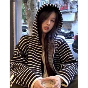 [005] 条纹开衫毛衣中性风针织衫外套A079-M878-P51图片
