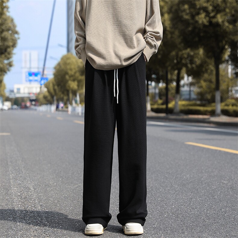 美式高街宽松运动裤卫裤男秋冬拖地阔腿裤直筒休闲裤K7446-P35,男装休闲裤,星座512-4