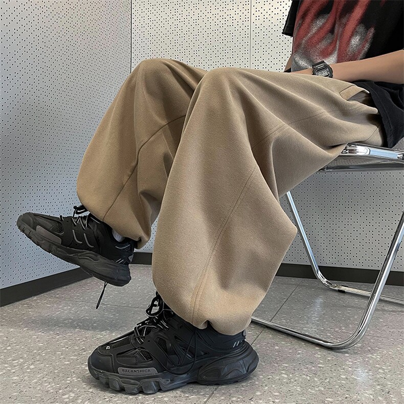 高街潮牌宽松运动裤休闲裤男夏季薄款垂感直筒阔腿裤 K6699-P42图片