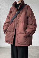 8XL-M90白鸭绒！立领羽绒服男宽松保暖加厚外套YRFC04P198控268，男装羽绒服，电商D206-1