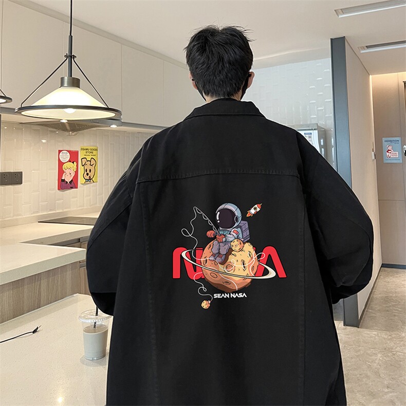 牛仔夹克男大码牛仔外套男茄克NJ77287-P60加绒款-P75,男装夹克,电商A040