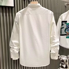 1506/QCS930/P33字母长袖衬衫日系男生夏季潮流百搭休闲外套，男装衬衫，星座1506