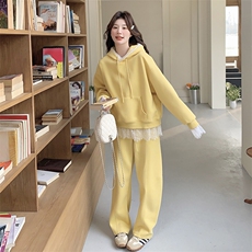 春装新款！大量现货！蕾丝拼接卫衣两件套2C13-8906-P18-K248，女装套装/套裙，2C133