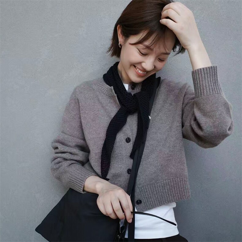女士开衫2025年秋季长袖,针织衫/毛衣,泰沅羊绒