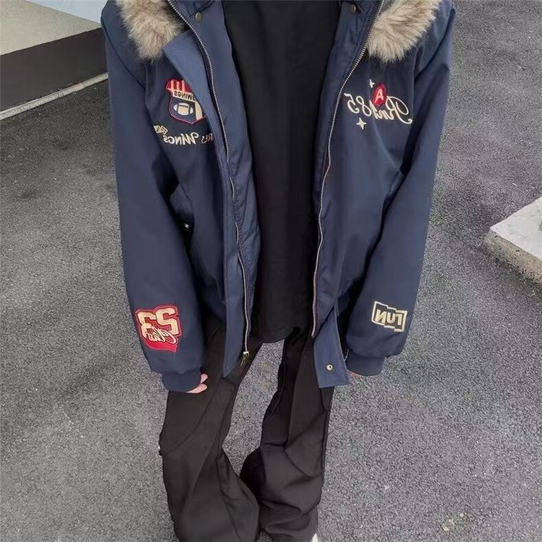 1506-1/MJK80361/P86原宿日系羊羔毛棉服冬男棉袄保暖棉衣厚潮流,男装棉衣,星座1506-1