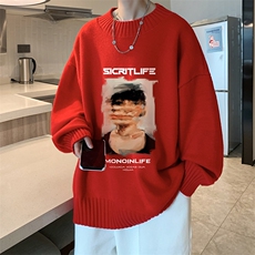 半高领毛衣男士大码针织衫男毛线衣男M18213-P45加绒款-P65，男装针织衫/毛衣，电商A040