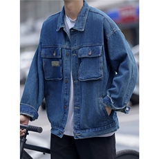 25新款工装牛仔夹克大口袋休闲潮流外套上衣N998/P85/138，男装夹克，星座202
