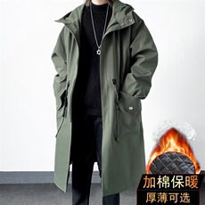 4W件加绒风衣男中长款大衣棉衣男F994薄P95加棉P110港风五，男装风衣，星座401