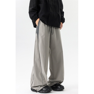 8XL-M 秋季美式潮牌裤子男士宽松撞色冲锋裤速干休闲长裤K9156P68图片