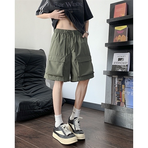 工装短裤男女夏季薄款速干中裤多口袋运动五分中裤子DK0137-P30图片
