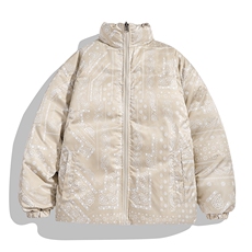 冬季双面穿棉服男女立领棉衣情侣潮加厚日系宽松外套M02811-P95，男装棉衣，星座308B-2