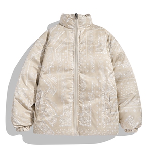 冬季双面穿棉服男女立领棉衣情侣潮加厚日系宽松外套M02811-P95图片