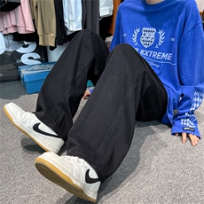 牛仔裤男潮流高街宽松阔腿裤ins港风拖地长裤子A080-9280-P35，男装牛仔裤，电商A080