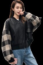 现货271-930-P155皮毛拼接短外套控218，女装短外套，浙宝271