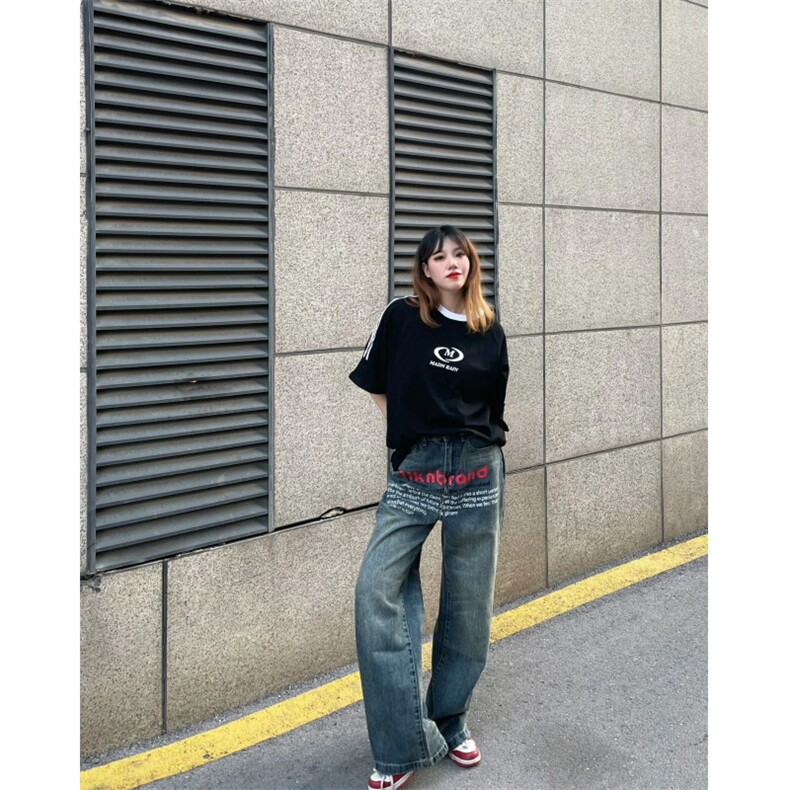现货！cleanfit微喇高街vibe美式复古牛仔裤字母已改LRA230-P68,男装牛仔裤,星座1005-6