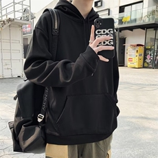 春秋季卫衣男潮牌纯色重磅宽松外套oversize情侣连帽衫WR01，男装卫衣，星座1116A-1（原606A）