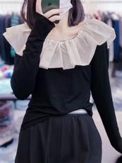 一字肩拼接小衫，其它，N+