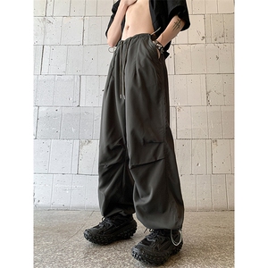 美式复古工装裤男女新款直筒垂感阔腿宽松显瘦拖地裤潮GK843-P40图片